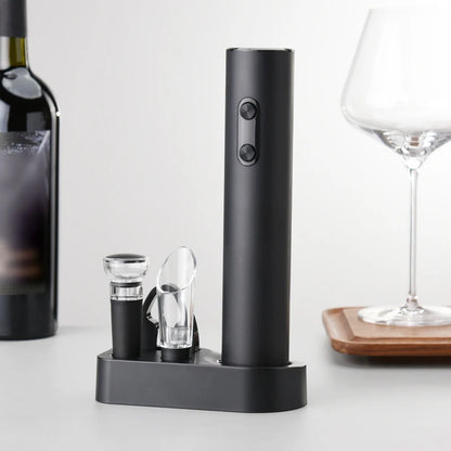 Electric Wine Opener Set with Foil Cutter & Pourer