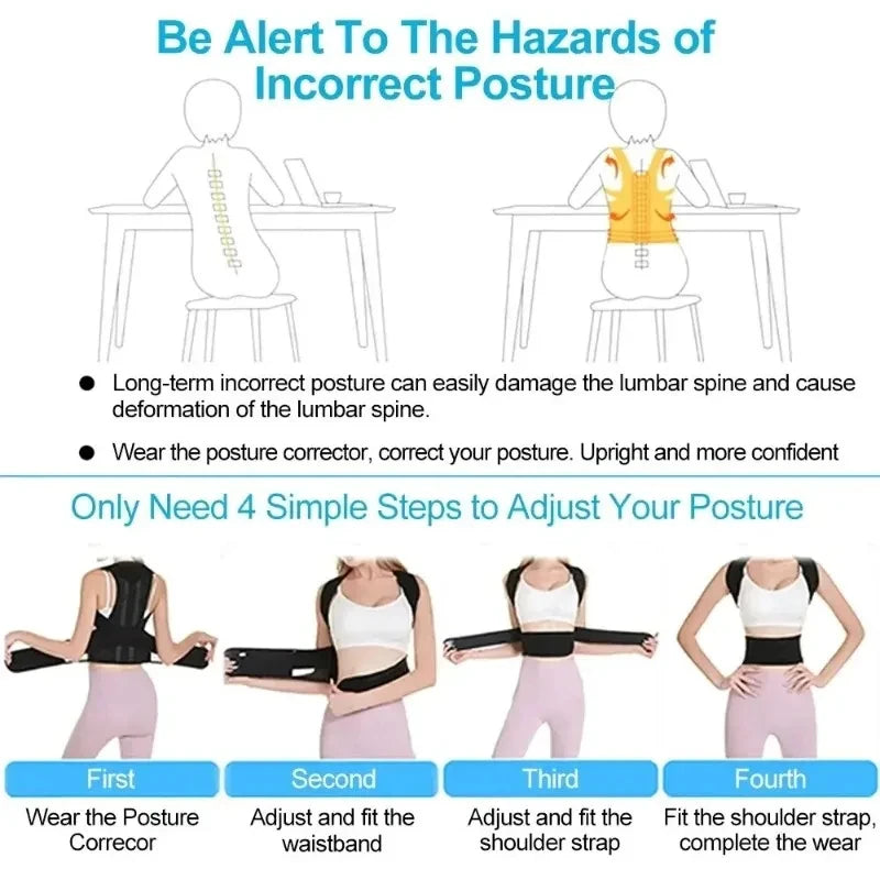 Adjustable Kids' Posture Corrector Belt