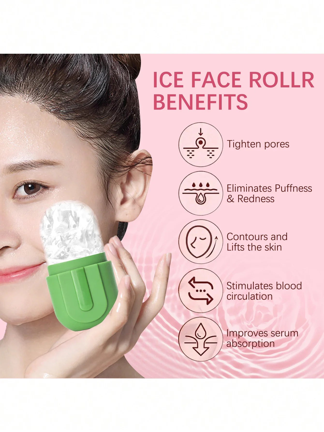 Ice Glow Contour Cube – Face & Eye De-Puffing Ice Roller