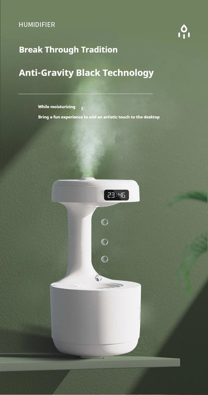 Anti-Gravity Humidifier with LED Clock