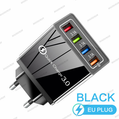 4-Port USB Fast Charger – Quick Charge 3.0 for All Devices