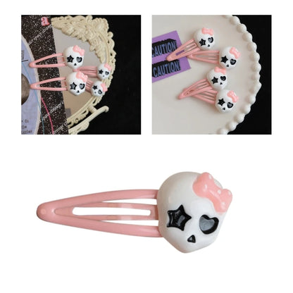 Pink Skull Hair Clip