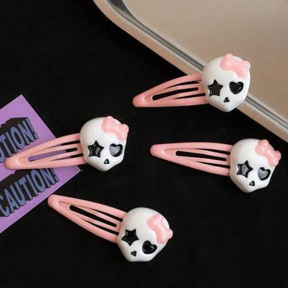 Pink Skull Hair Clip