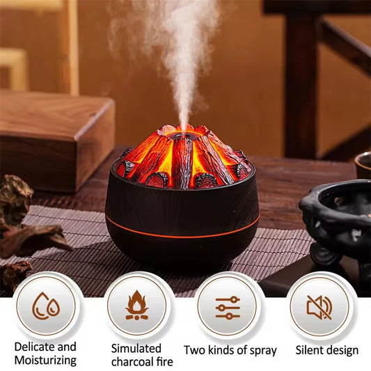FlameGlow Charcoal Mist Humidifier