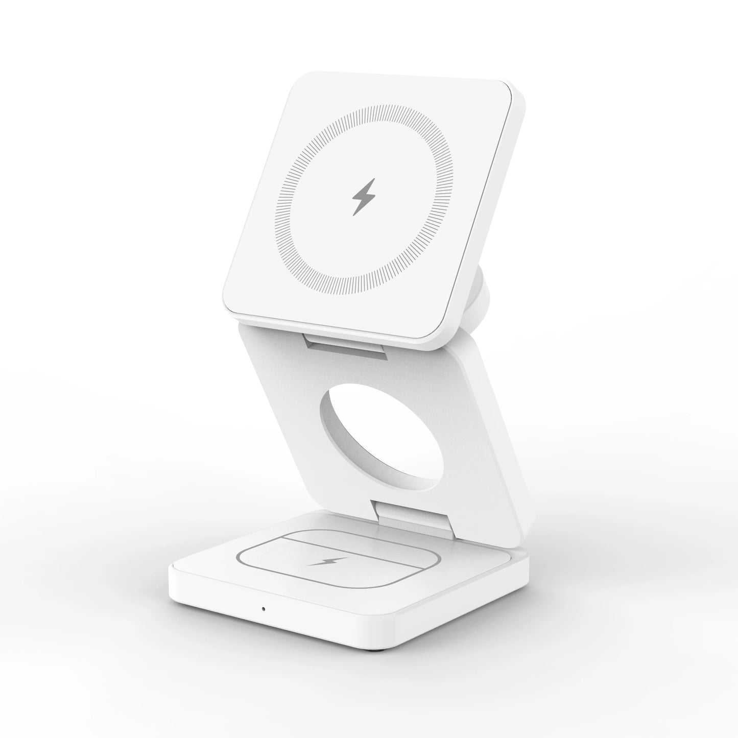 3-in-1 Magnetic Foldable Wireless Charger – 15W Fast Charge for iPhone, Watch & AirPods