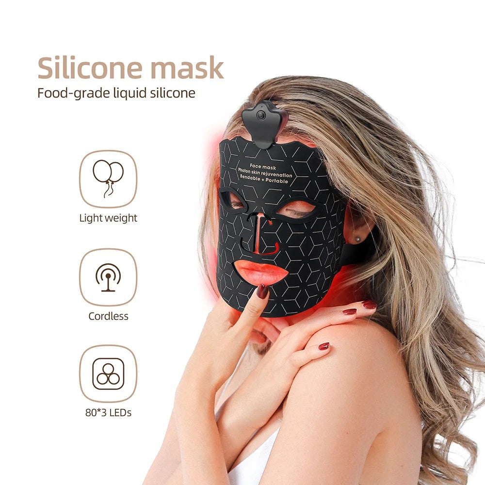 7-Color LED Face Mask – Wireless Red Light Therapy for Glowing & Youthful Skin