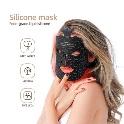 7-Color LED Face Mask – Wireless Red Light Therapy for Glowing & Youthful Skin