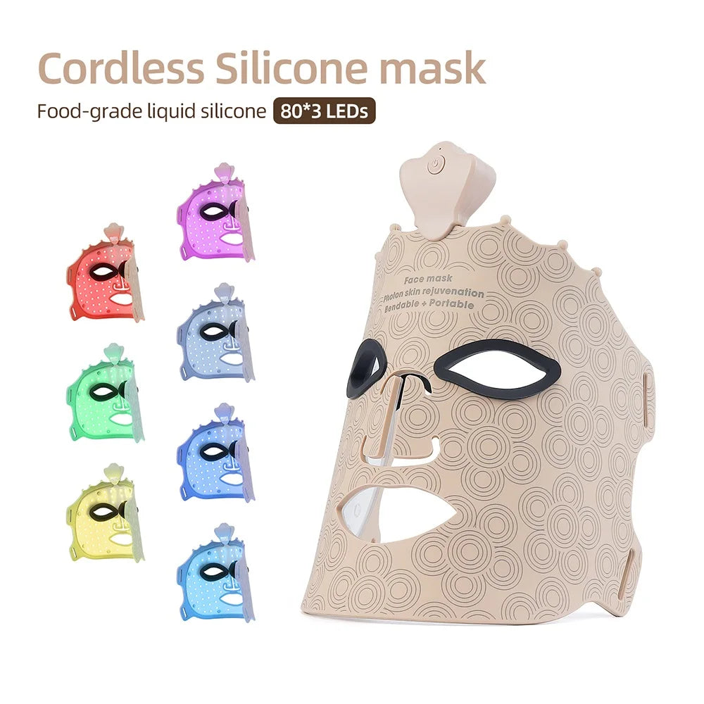 7-Color LED Face Mask – Wireless Red Light Therapy for Glowing & Youthful Skin