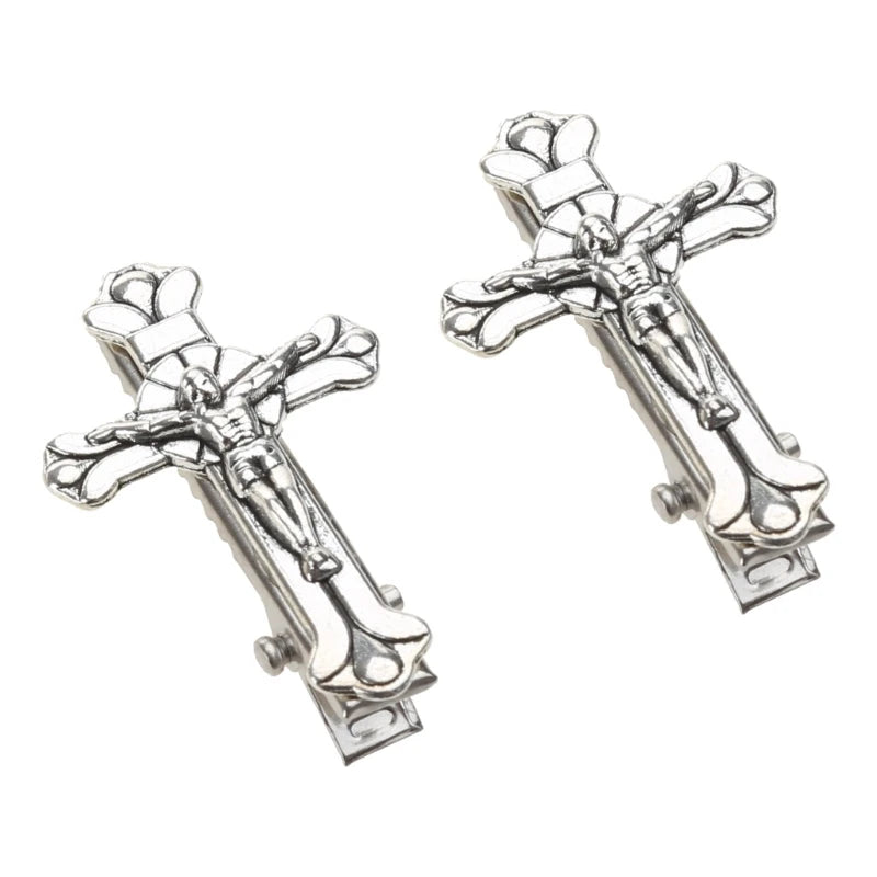 Punk Cross Skull Hair Clips - Halloween Special