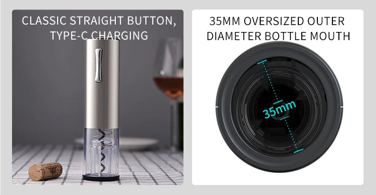 4-in-1 USB Rechargeable Wine Opener Set