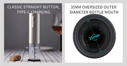 4-in-1 USB Rechargeable Wine Opener Set