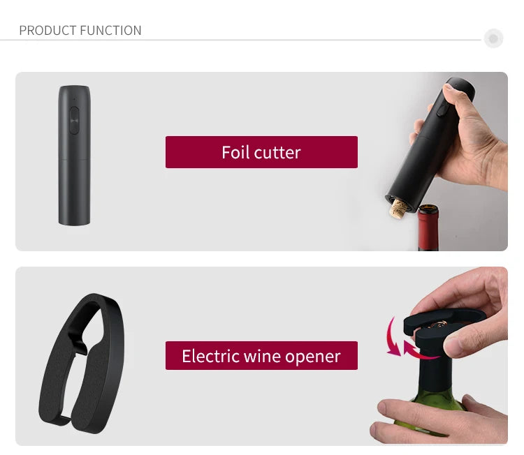 Electric Wine Opener Set with Charging Base