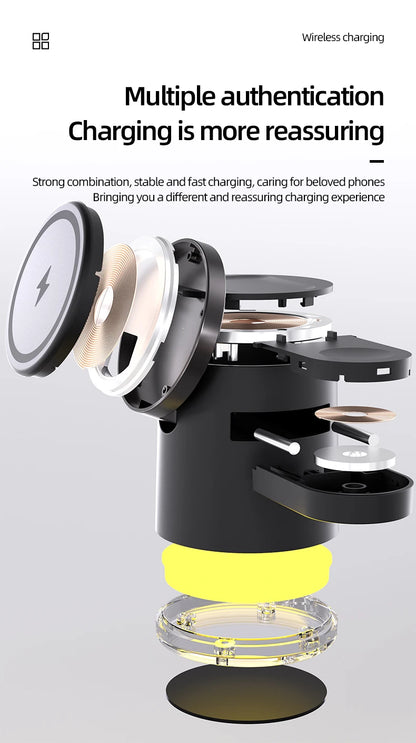 4-in-1 Qi2 Wireless Charging Dock with Night Light