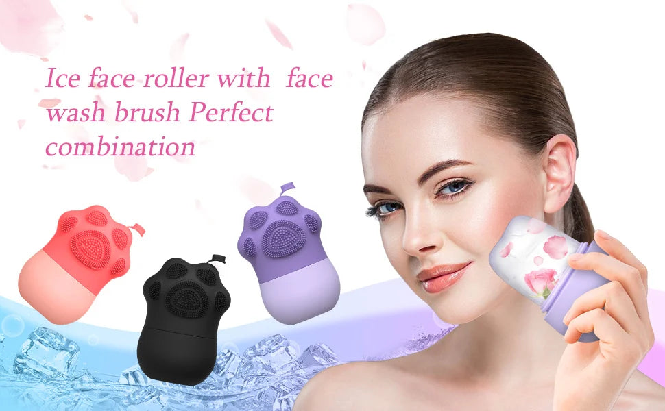 2-in-1 Ice Roller & Face Wash Brush