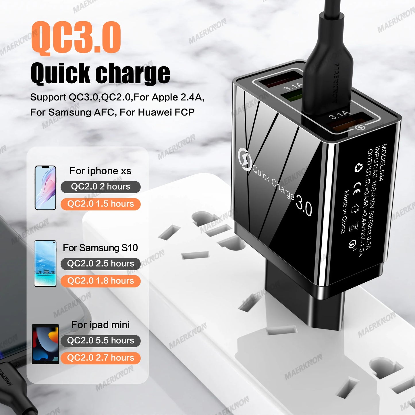 4-Port USB Fast Charger – Quick Charge 3.0 for All Devices
