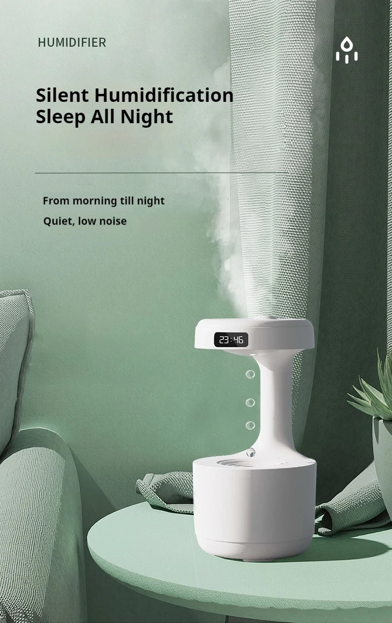 Anti-Gravity Humidifier with LED Clock